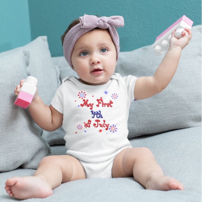 Mein erster 4. Juli Baby Bodysuit Strampler (Von Creator hochgeladen)