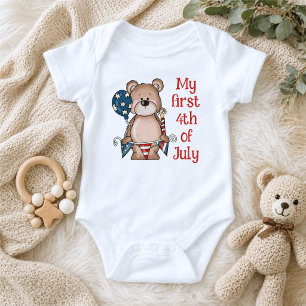 Mein erster 4. Juli Patriotisch Baby Strampler