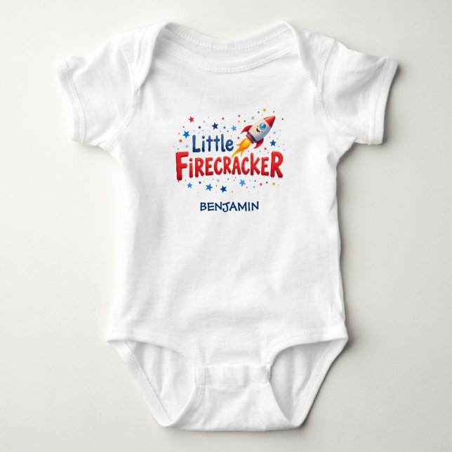 Mein erster 4. Juli-Rakete Baby Strampler (Vorderseite)