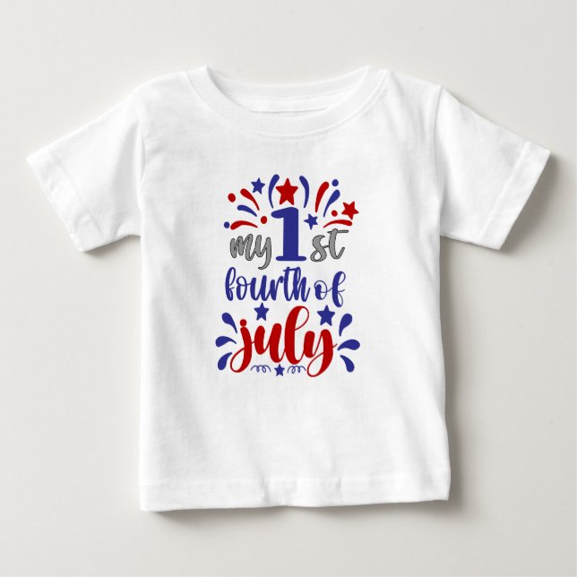 Mein erster Amerikanische Unabhängigkeitstag Neues Baby T-shirt (Vorderseite)