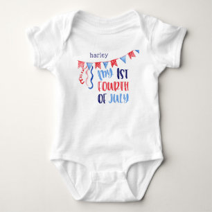 Mein erster Amerikanische Unabhängigkeitstag Pers Baby Strampler