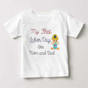 mein erster Arbeitstag wie Mama und Vater Baby T-shirt