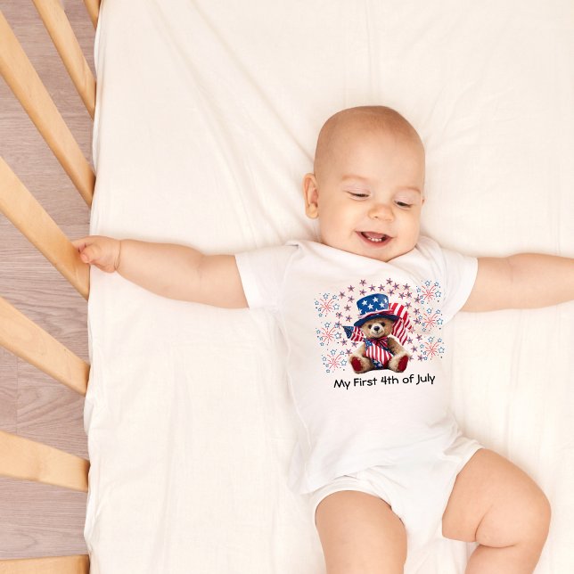 Mein erster Babykarodyanzug am 4. Juli Baby Strampler (Von Creator hochgeladen)