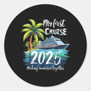 Mein erster Cruise-Vacat 2025 Funny First Cruise Runder Aufkleber