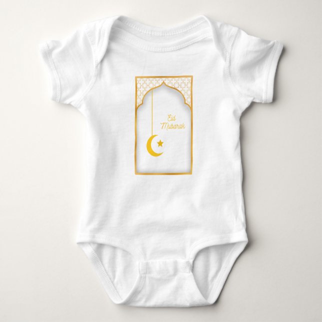Mein erster Eid Ramadan Moon Islam Baby Bodysuit Baby Strampler (Vorderseite)