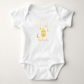 Mein erster Eid Ramadan Moon Islam Baby Bodysuit Strampler