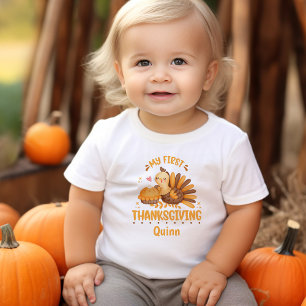 Mein erster Erntedank Personalisiert Baby T-shirt