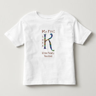 Mein erster Familienurlaub, gepackter Brief K Mono Kleinkind T-shirt