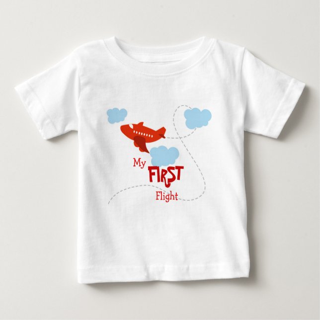 Mein erster Flug Baby T-shirt (Vorderseite)