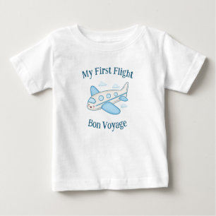 Mein erster Flug Sommerurlaub Niedliches Flugzeug Baby T-shirt