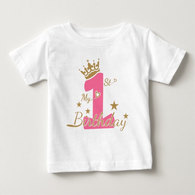 Mein erster Geburtstag , Geburtstagskinder-Shirt Baby T-shirt (Vorderseite)