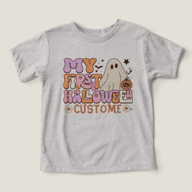 Mein erster Halloween Custome Pumpkin Ghost Groovy (Design Vorderseite)