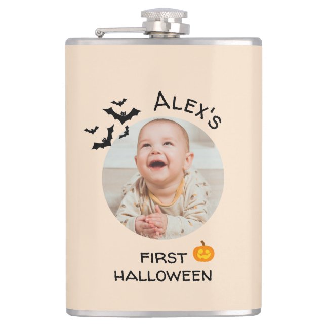 Mein erster Halloween-Flask | Benutzerdefiniertes  Flachmann (Vorderseite)