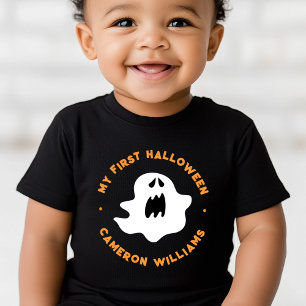Mein erster Halloween-niedlicher Cartoon-Geist Baby T-shirt
