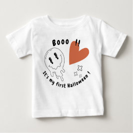 Mein erster Halloween-niedlicher Geisterweißer T - Baby T-shirt