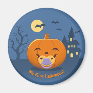 Mein erster Halloween-Schnuller-Kürbis Magnet