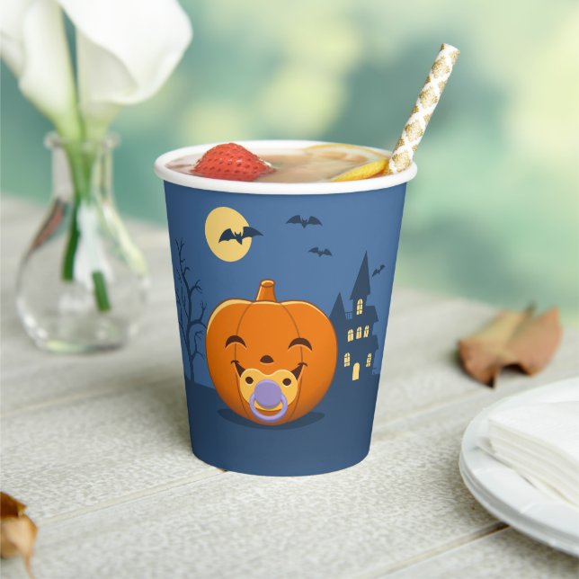 Mein erster Halloween-Schnuller Pumpkin Pappbecher (In Situ)