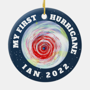 Mein erster Hurrikan Ian 2022 Keramik Ornament