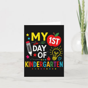 Mein erster Kindergartentag 1. Schultag Karte