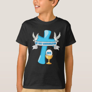 Mein erster Kommunion 2025 Chalice Eucharist Gr T-Shirt