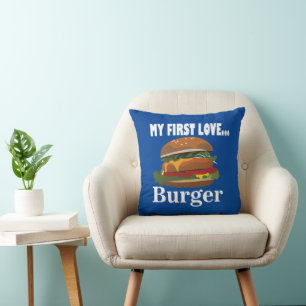 Mein Erster-Liebe-Burger Kissen