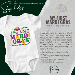 Mein erster Mardi Gras Baby Bodysuit Baby Strampler