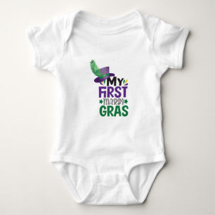 Mein erster Mardi Gras T - Shirt Baby Bodysuit
