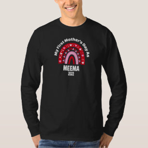 Mein erster Muttertag als Meema 2022 Niedlich Hear T-Shirt