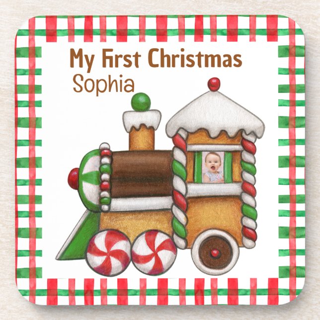 Mein erster niedlicher individuelle Name Getränkeuntersetzer (Vorderseite)