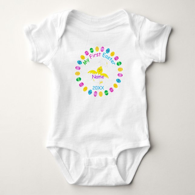 Mein erster Oster Baby Strampler (Vorderseite)
