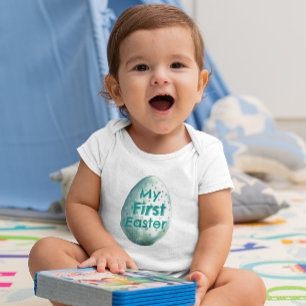 Mein erster Oster   INDIVIDUELLE NAME   Ostereier Baby Strampler