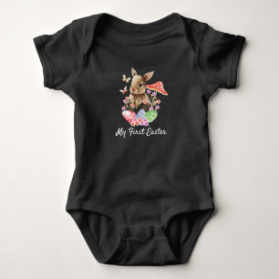 Mein erster Osterfarbenanzug Bunny Baby Bodysuit Strampler