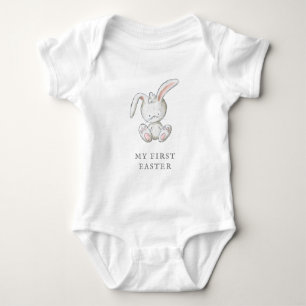 Mein erster Osterweißer Osterhase Baby Strampler