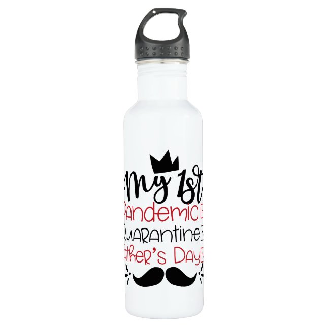 Mein erster Pandemie-Quarantäne-Vater Edelstahlflasche (Vorderseite)