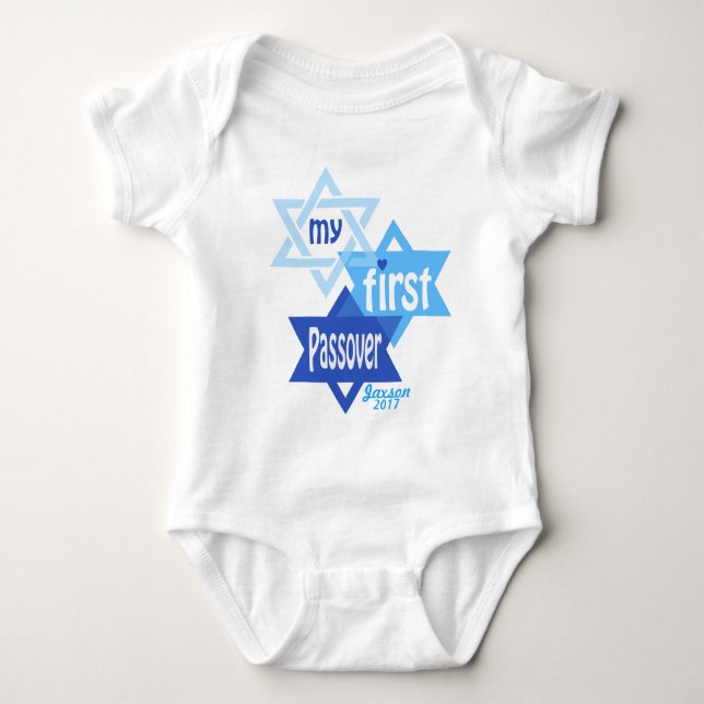 Mein erster Pessach Bodysuit Baby's 1. Pessach Baby Strampler (Vorderseite)