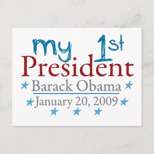 Mein erster Präsident (Barack Obama) Postkarte