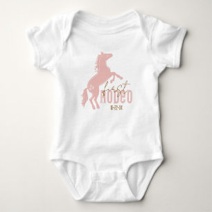 Mein erster Rodeo Baby Bodysuit - Rosa Western 1. Strampler
