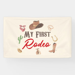 Mein erster Rodeo Cowboy 1. Geburtstag Banner