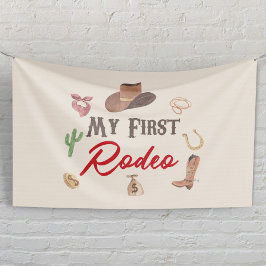 Mein erster Rodeo Cowboy 1. Geburtstag Banner