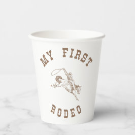 Mein erster Rodeo Cowboy Partys Cup Pappbecher