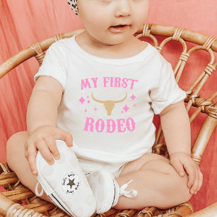 Mein erster Rodeo Western Cowgirl 1. Geburtstag Baby T-shirt
