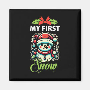 Mein erster Schnee Niedlicher Schneemann Winter We Magnet