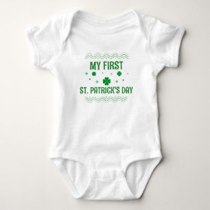Mein erster St. Patrick's Day   Süßer grüner Shamr Baby Strampler