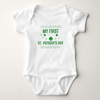 Mein erster St. Patrick's Day | Süßer grüner Shamr Baby Strampler
