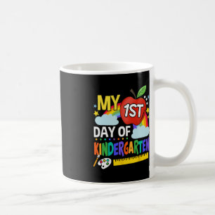 Mein erster Tag Kindergarten Spaß farbenfroher Reg Kaffeetasse