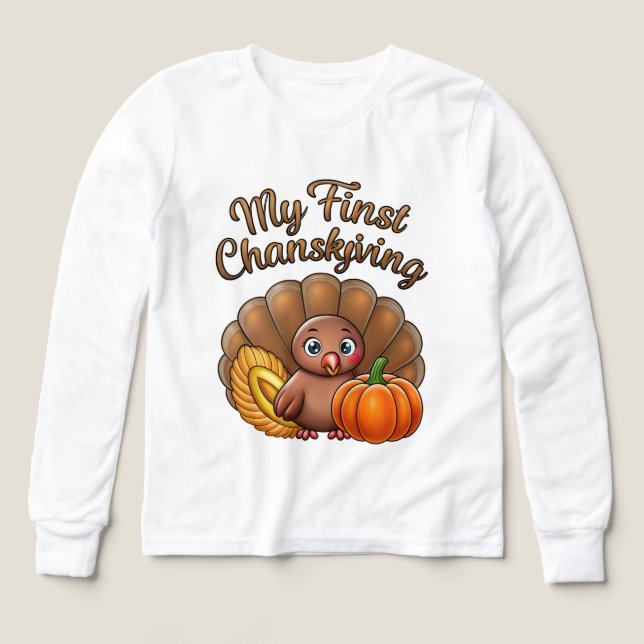 Mein erster Thanksgiving-Puten-Shirt (Design Vorderseite)