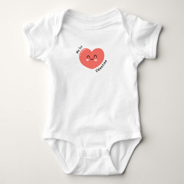 Mein erster Valentinstag 2026  Baby Strampler (Vorderseite)