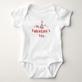 Mein erster Valentinstag Baby Jumpsuit Baby Strampler