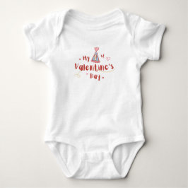 Mein erster Valentinstag Baby Jumpsuit Strampler