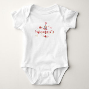 Mein erster Valentinstag Baby Jumpsuit Strampler